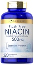 Carlyle Niacin Flush Ücretsiz 500 mg | 220 Capsules | Non-GMO ve Gluten Free Essential Vitamin