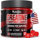 Erkekler ve Kadınlar için Kreatif Monohidrat Gummies, Sugar Free Vegan Tinatine Gummies 5g for Muscle Strength, Energy Boost, Pre Workout Supplements, Boost Focus & Endurance(120 Count)- Karma Berry