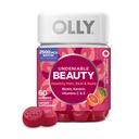 OLLY Undeniable Beauty Gummy, For Hair, Skin, Nails, Biotin, C, Keratin, Chewable Supplement, Grapetre, 30 Day Supply - 60 Countpetre