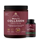 Eski Beslenme Multi Collagen Advanced Lean Capsules, 90 Kont + Multi Collagen protein Toz, Unflavored, 40 Hizmet