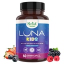LUNA Kids | #1 Sleep Aid Tabletleri Çocuklar için Egzersiz ve Hassas Yetişkinler | Doğal Kaynaklanmış Malzemeler | 60 x Chewable Pills | Gentle, Herbal Supplement with Chamomile, Melatonin, Valerian & Lemon Balm