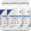 Tinnitus 911 – Advanced Ear Ringing Relief Supplement – Daily Auditory Support Formula with Vitamin B12, Hawthorn Berry, Olive Leaf & Green Tea Extract - 3 Pack
