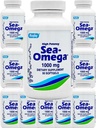 500 Softgels (10 Şişe) Yüksek Potency Rugby 1000 mg Natural Deep Sea Hiccupsless Fish Oil Omega-3 Fatty Acid (EPA 300 mg & DHA 200 mg) for Men & Women,Promotes Brain/Hair/Skin & Heart Health, Made in USA