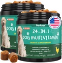 Dog Vitamins and Supplements, Senior & Puppy Multivitamin for Dogs Support with Glucosamine Chondroitin Omega Probiotics - Dog Multivitamins Chewable for Hip & Joint, Skin, Immune - (Chicken 240 Ct)