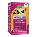Doğanın Yolu Alive! Kadınlar için 50 Plus, Çokvitamin, Yüksek Potency Formula, Metilated B12, Gluten-Free, 60 Tabletler