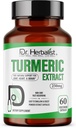 Dr. HERBALIST Turmeric Curcumin Extract 250mg – 60 Vegan Capsules | 10:1 Extract = 2,500mg Raw Turmeric | Standardized for Bioavailable Curcuminoids | Natural Plant-Based Support