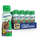 Glucerna Açlık Akıllı Diyabet Bakım Shake, Classic Chocolate, Diabetic Meal Yenileme Kan Şeker Yönetimi, 15g Protein, 180 Calories, İçmeye Hazır, 10fl-oz Şişe, 24 Pack