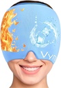 Migraine Relief Cap Miracle Headache Relief Cap360 Hot & Cool Headache Cap Soothing Odorless Gel Buz Kafası Gergin Migraine Cap for Ger, Stress, and Sinus (Mavi)