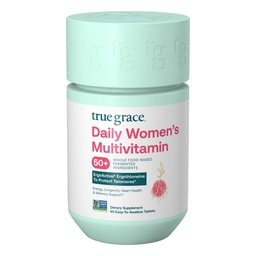 True Grace Daily Women's Multivitamin 50+ - 60 Easy-to-Swallow Tabletleri - Immune, Energy, Longevity & Memory Support - Vegan - Gluten, Soy & Iron Free - 30 Hizmet