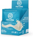No Cow Vegan Protein Powder, Vanilla, 20g Plant Based Protein, Single Serve Packets, Dairy Free, Soy Free, No Sugar Added, Keto Friendly, Gluten Free, Naturally Sweetened, Non GMO, Kosher, 10 Count