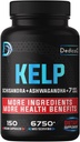 Sea Kelp Supplement 6750 mg Equivalent - 5 Ay 10 Herbal Kompleksi Schisandra, Ashwagandha, Turmeric, Ginseng, Rhodiola ve daha fazlası - Destek Body, Heart & Immune System - 150 Counts