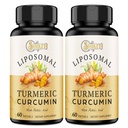 Liposomal Turmeric Curcumin Supplement - 2000 mg,% 95 Curcuminoid Türlü Piperine - 60 Softgels (2 Şişe)