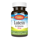 Carlson - Lutein & Greens, 20 mg, Vision Support & Eye Function, Antioksi, 60 Vegetarian Capsules